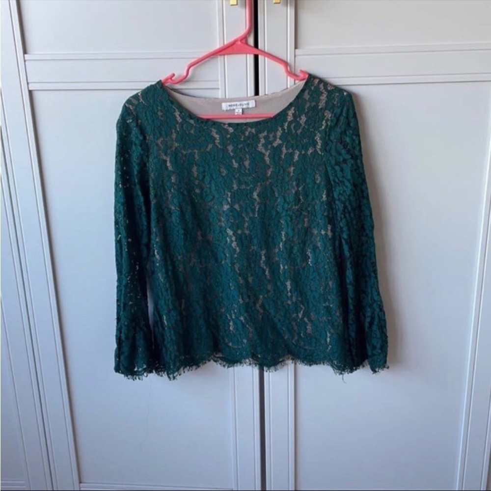 Emerald Lace Blouse - S